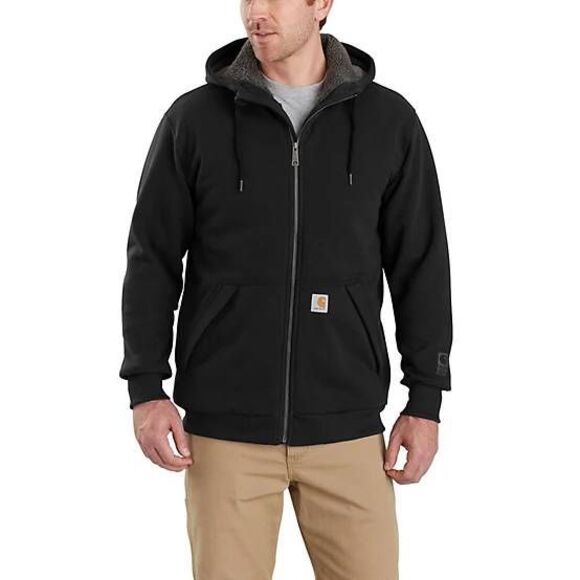Carhartt Men's Rain Defender Rockland Hoodie Black - Picture 1 of 7